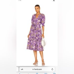 Ulla Johnson Dasha Midi Purple Dress size 2